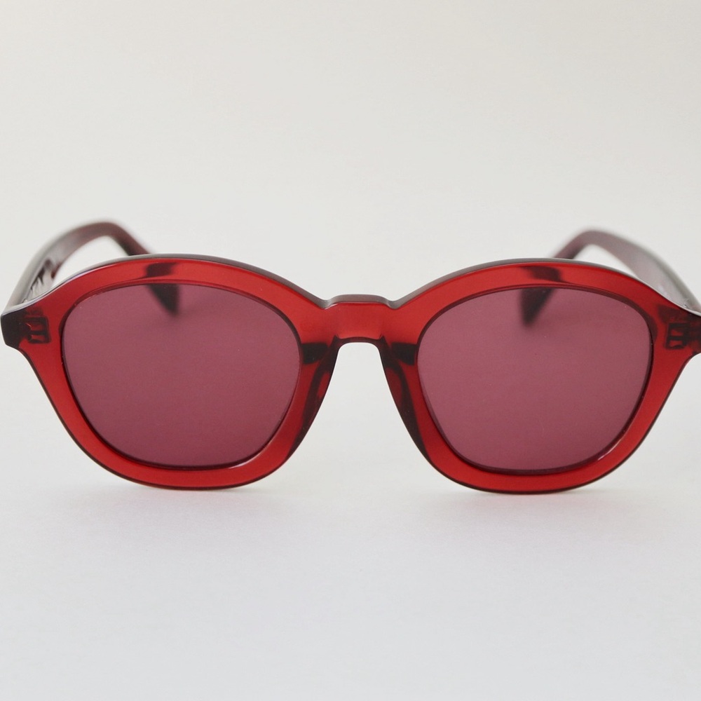 Celine Red Round Frame Sunglasses